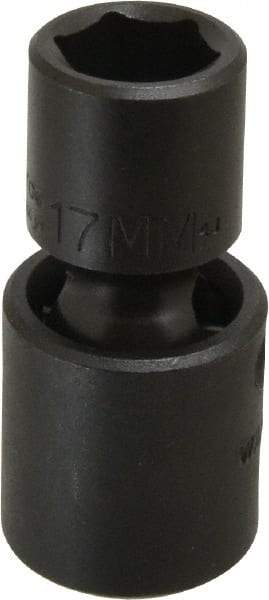 Proto - 1/2" Drive 17mm Standard Universal Impact Socket - 6 Points, 2-11/16" OAL - USA Tool & Supply