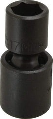 Proto - 1/2" Drive 17mm Standard Universal Impact Socket - 6 Points, 2-11/16" OAL - USA Tool & Supply