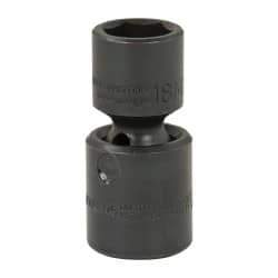 Proto - 1/2" Drive 18mm Standard Universal Impact Socket - 6 Points, 2-11/16" OAL - USA Tool & Supply