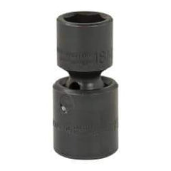 Proto - 1/2" Drive 18mm Standard Universal Impact Socket - 6 Points, 2-11/16" OAL - USA Tool & Supply