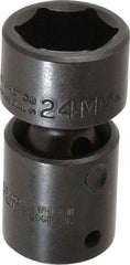 Proto - 1/2" Drive 24mm Standard Universal Impact Socket - 6 Points, 2-11/16" OAL - USA Tool & Supply
