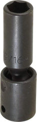 Proto - 1/2" Drive 9/16" Deep Universal Impact Socket - 6 Points, 3-19/32" OAL - USA Tool & Supply
