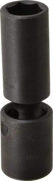 Proto - 1/2" Drive 5/8" Deep Universal Impact Socket - 6 Points, 3-19/32" OAL - USA Tool & Supply