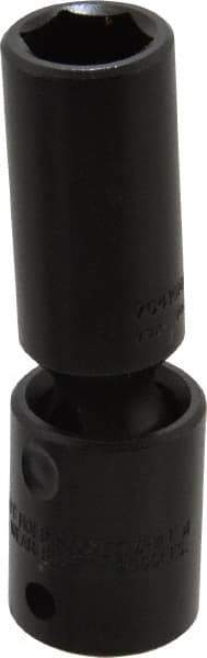 Proto - 1/2" Drive 15mm Deep Universal Impact Socket - 6 Points, 3-1/2" OAL - USA Tool & Supply