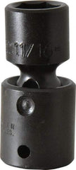 Proto - 1/2" Drive 11/16" Standard Universal Impact Socket - 6 Points, 2-19/32" OAL - USA Tool & Supply