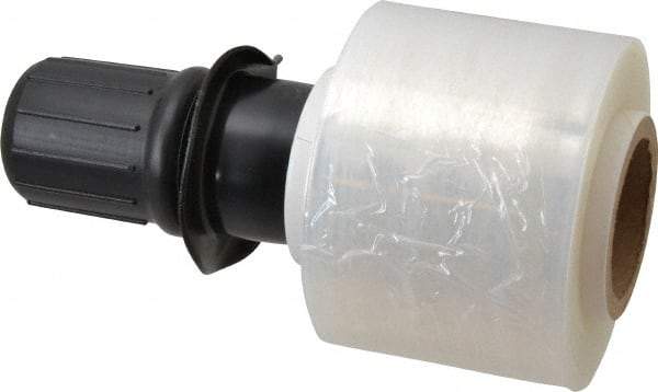 Stretch Associates - 3" x 1,000' 80 Gauge Clear Bundling Stretch Film with Dispenser - 4 Piece, 80 Gauge, Clear - USA Tool & Supply