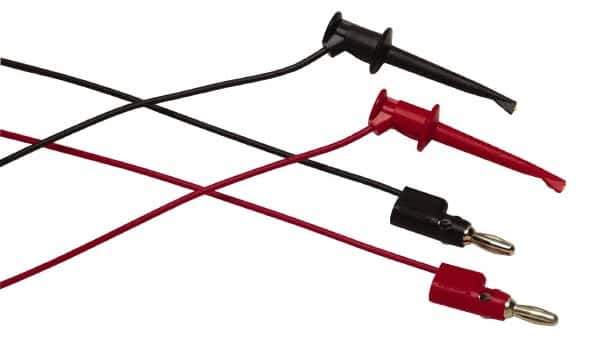 Fluke - Black/Red Electrical Test Equipment Leads Set - Use with All Models - USA Tool & Supply