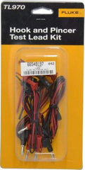 Fluke - Black/Red Electrical Test Equipment Hook & Pincer Kit - Use with All Models - USA Tool & Supply