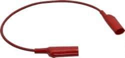 Pomona - Red Electrical Test Equipment Patch Cord - Use with Alligators Test Clips - USA Tool & Supply