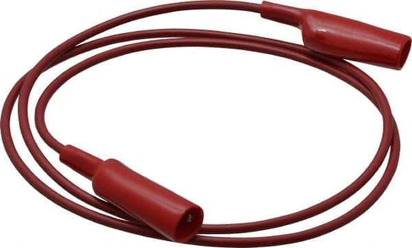 Pomona - Red Electrical Test Equipment Patch Cord - Use with Alligators Test Clips - USA Tool & Supply