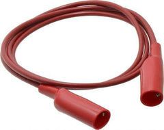 Pomona - Red Electrical Test Equipment Patch Cord - Use with Alligators Test Clips - USA Tool & Supply