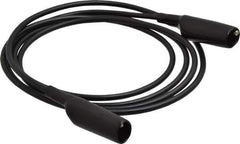 Pomona - Black Electrical Test Equipment Patch Cord - Use with Alligators Test Clips - USA Tool & Supply