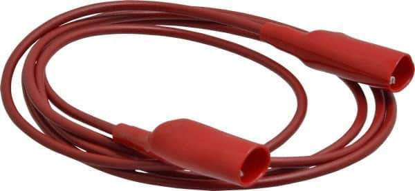 Pomona - Red Electrical Test Equipment Patch Cord - Use with Alligators Test Clips - USA Tool & Supply