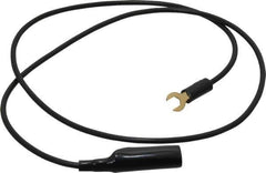 Pomona - Black Electrical Test Equipment Clip - Use with Insulated Spade Lug - USA Tool & Supply