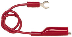 Pomona - Red Electrical Test Equipment Clip - Use with Insulated Spade Lug - USA Tool & Supply