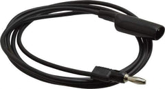 Pomona - Black Electrical Test Equipment Clip - Use with 0.300" Terminal, Banana Plugs - USA Tool & Supply