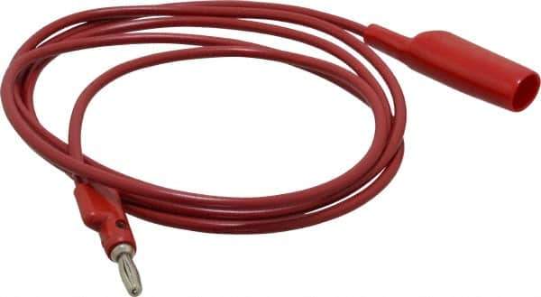 Pomona - Red Electrical Test Equipment Clip - Use with 0.300" Terminal, Banana Plugs - USA Tool & Supply