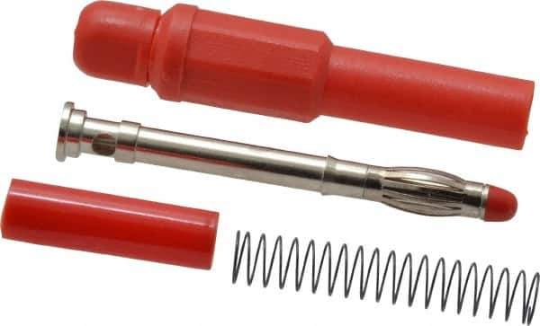 Pomona - Red Electrical Test Equipment Banana Plug - Use with Banana Plugs - USA Tool & Supply