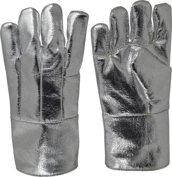 Steel Grip - Size Universal Wool Lined Aluminized Thermonol Welding Glove - 14" OAL, Gauntlet Cuff, For General Welding - USA Tool & Supply
