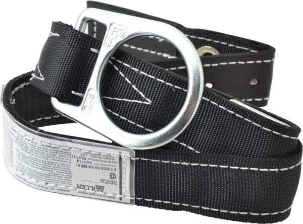 Miller - Size XL, 42 to 50 Inch Waist, 1-3/4 Inch Wide, Single D Ring Style Body Belt - Nylon Webbing, Tongue Buckle Connection - USA Tool & Supply