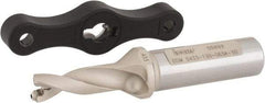 Iscar - 0.433 to 15/32" Diam, 3xD, 1.3" Max Depth, 5/8" Shank Diam, 3.81" OAL, Replaceable Tip Drill - IDK, IDM, IDN, IDP Insert, 11 Seat Size, DSM Toolholder, Series ChamDrillJet - USA Tool & Supply