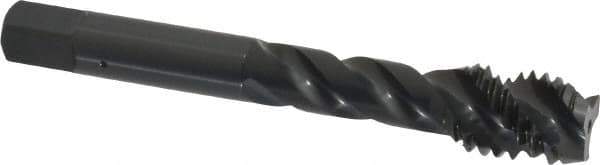 OSG - 1/2-13 UNC 3 Flute Modified Bottoming Spiral Flute Tap - Vanadium High Speed Steel, Oxide Finish, 3-3/8" OAL, Right Hand Flute, Right Hand Thread, Oversize, H7, Series 290 - Exact Industrial Supply