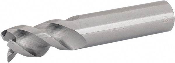 Iscar - 3/4", 3 Flute, Single End, Solid Carbide, 0.008" Corner Radius End Mill - 4" OAL, 45° Helix, Right Hand Flute, 1-1/4" LOC, Right Hand Cut - USA Tool & Supply