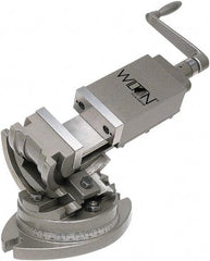 Wilton - 5" Jaw Width, 5" Jaw Opening Capacity, Angle Swivel Machine Vise - Manual Operation, 1 Station, 17-1/2" Long x 12" High x 1-3/4" Deep - USA Tool & Supply