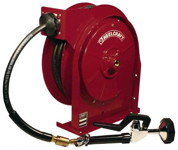 Reelcraft - 35' Spring Retractable Hose Reel - 250 psi, Hose Included - USA Tool & Supply