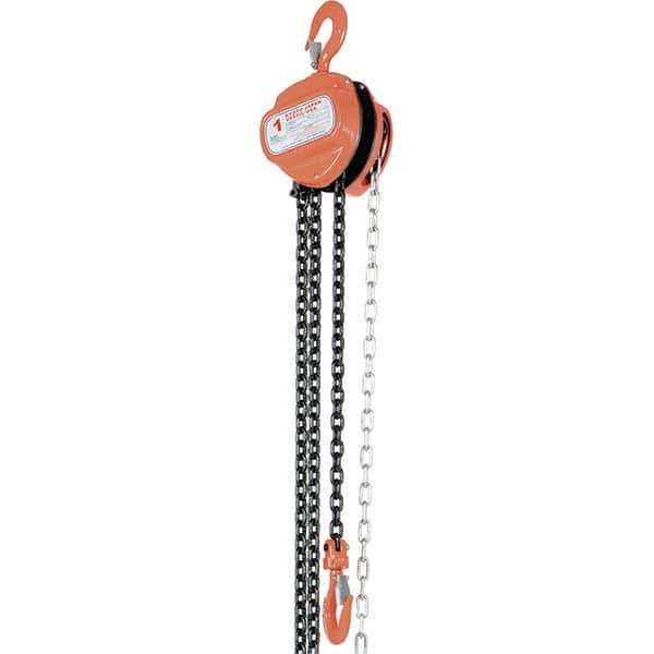 Vestil - 2,000 Lb Lifting Capacity, 15' Lift Height, Hand Hoist - Made from Chain - USA Tool & Supply