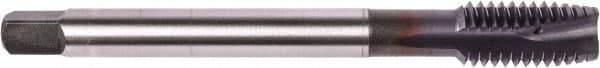 Union Butterfield - 1/4-28 UNF, 3 Flute, TiCN Finish, Powdered Metal Spiral Point Tap - Plug Chamfer, Right Hand Thread, 3.15" OAL, 0.669" Thread Length, 0.255" Shank Diam, 2B Class of Fit, Series 1674 - Exact Industrial Supply