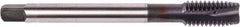 Union Butterfield - 3/8-16 UNC, 3 Flute, TiCN Finish, Powdered Metal Spiral Point Tap - Plug Chamfer, Right Hand Thread, 3-15/16" OAL, 0.866" Thread Length, 0.381" Shank Diam, 2B Class of Fit, Series 1674 - Exact Industrial Supply