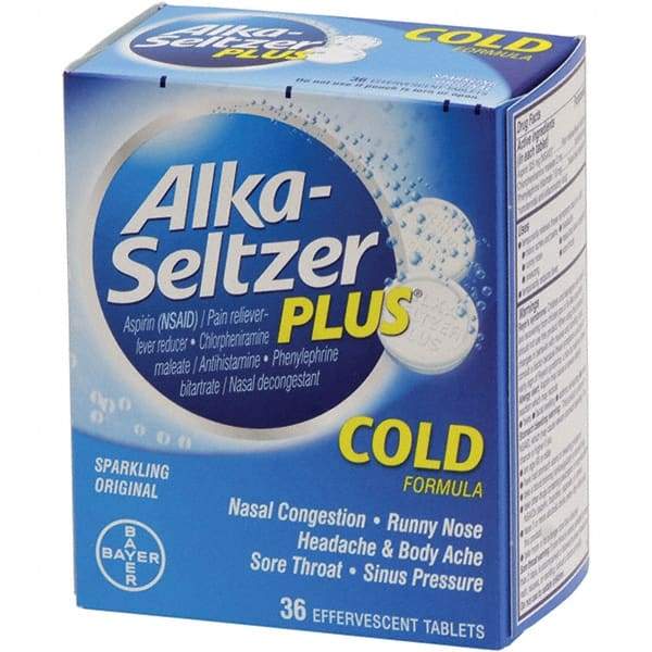 Medique - Original Flavor Alka Seltzer Tablets - Cold & Allergy Relief - USA Tool & Supply