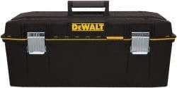 DeWALT - 2 Compartment 1 Tray Tool Box - 28" Wide x 12-39/64" Deep x 11-39/64" High, Metal/Resin, Black - USA Tool & Supply