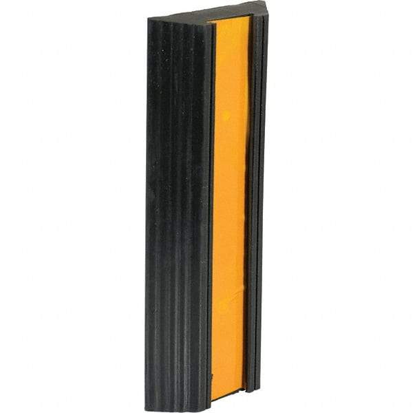 Vestil - 12" Long x 5-1/8" Wide x 1-3/8" High, Bumper Stop - Yellow & Black - USA Tool & Supply