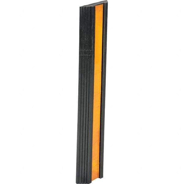 Vestil - 24" Long x 5-1/8" Wide x 1-3/8" High, Bumper Stop - Yellow & Black - USA Tool & Supply