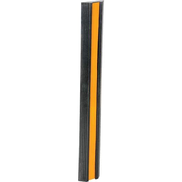 Vestil - 36" Long x 5-1/8" Wide x 1-3/8" High, Bumper Stop - Yellow & Black - USA Tool & Supply