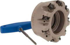 Iscar - 4" Cut Diam, 0.47" Max Depth, 1-1/2" Arbor Hole, 9 Inserts, H400 RNHU 1606 Insert Style, Indexable Copy Face Mill - H400 FR-16 Cutter Style, 2" High, Through Coolant, Series Helido - USA Tool & Supply