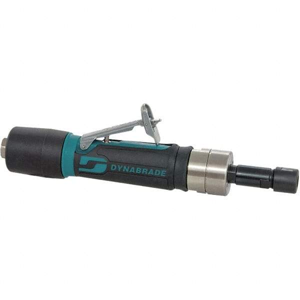 Dynabrade - 1/4" Collet, Straight Handle, Air Angle Die Grinder - 3,200 RPM, Rear Exhaust, 26 CFM, 0.4 hp, 90 psi, 1/4 NPT Inlet - USA Tool & Supply