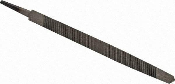 Value Collection - 6" Long, Taper American-Pattern File - Single Cut, 0.31" Overall Thickness, Tang - USA Tool & Supply