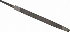 Value Collection - 4" Long, Taper American-Pattern File - Single Cut, 0.21" Overall Thickness, Tang - USA Tool & Supply