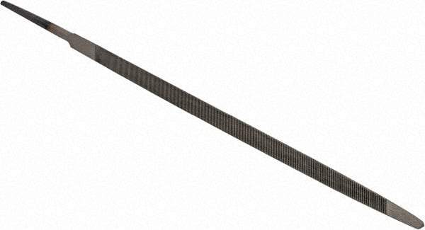 Value Collection - 7.61" Long, Taper American-Pattern File - Single Cut, 0.24" Overall Thickness, Tang - USA Tool & Supply