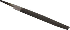 Value Collection - 5.34" Long, Second Cut, Half Round American-Pattern File - Single, Double Cut, 0.16" Overall Thickness, Tang - USA Tool & Supply