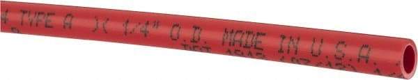 Eaton - 0.17" ID x 1/4" OD, 0.04" Wall Thickness, Cut to Length (1000' Standard Length) Thermoplastic Tube - Red, 1200 Max psi - USA Tool & Supply