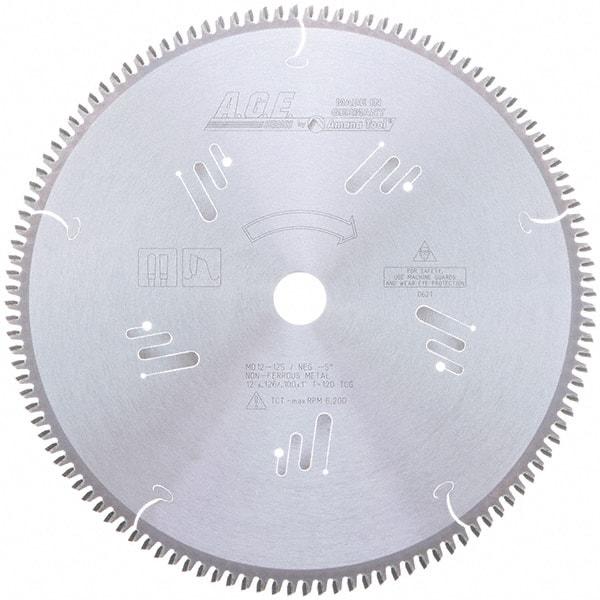 Amana Tool - 12" Diam, 1" Arbor Hole Diam, 120 Tooth Wet & Dry Cut Saw Blade - Carbide-Tipped, Clean Action, Standard Round Arbor - USA Tool & Supply