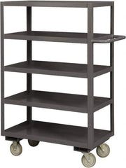Durham - 1,200 Lb Capacity, 24" Wide x 48" Long x 55-5/8" High Service Cart - 5 Shelf, Steel, 2 Rigid/2 Swivel Casters - USA Tool & Supply
