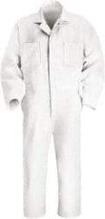 VF Imagewear - Size 50 Regular, White, Zipper, General Purpose Coverall - 50" Chest, Cotton, Polyester, 7 Pockets, Pre-Cure Durable Press with Soil Release, Side Vent Openings, Sized to be Worn Over Clothes - USA Tool & Supply