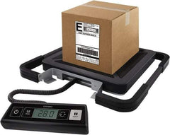 Dymo - 15" Base, 250 Lb Capacity, Digital Scale - 0.2 Lb & 0.1 Kg Graduation, USB, 120 Volt Adapter or (3) AAA Batteries - USA Tool & Supply