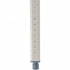 Metro - 13" High, Open Shelving Post - Steel with Epoxy Coating, Use with Metro Max Q Shelves - USA Tool & Supply