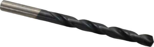Hertel - 21/64" 135° High Speed Steel Jobber Drill - TiAlN Finish, Right Hand Cut, Spiral Flute, Straight Shank, 4-5/8" OAL, Split Point - USA Tool & Supply